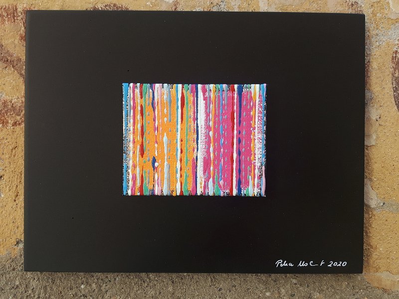 Coloured lines 23 2020 17x22 Acryl-Lack LW, SOLD